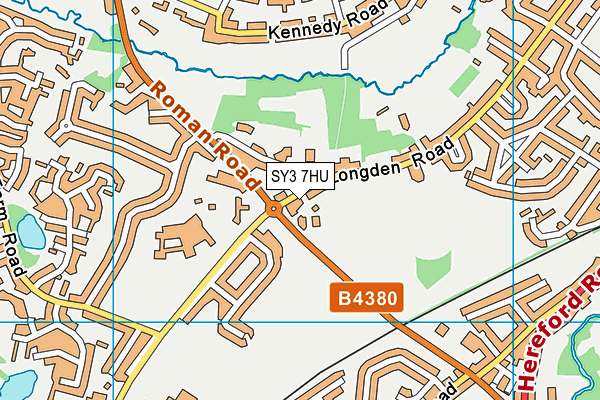 SY3 7HU map - OS VectorMap District (Ordnance Survey)