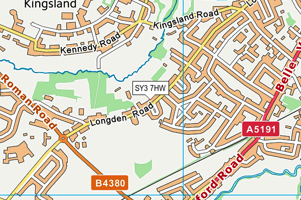 SY3 7HW map - OS VectorMap District (Ordnance Survey)