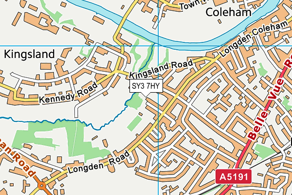 SY3 7HY map - OS VectorMap District (Ordnance Survey)