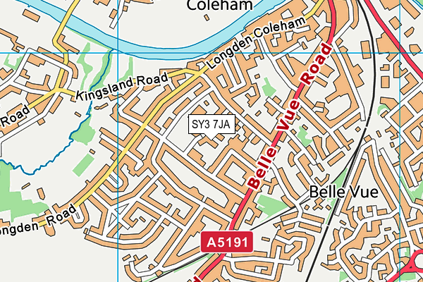 SY3 7JA map - OS VectorMap District (Ordnance Survey)