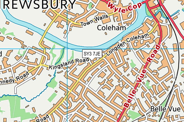 SY3 7JE map - OS VectorMap District (Ordnance Survey)