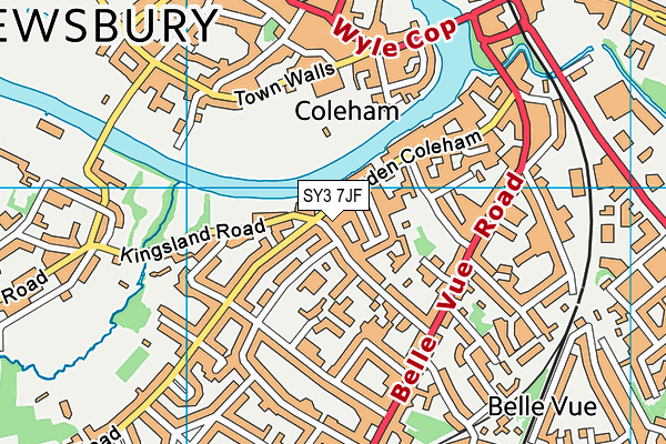 SY3 7JF map - OS VectorMap District (Ordnance Survey)