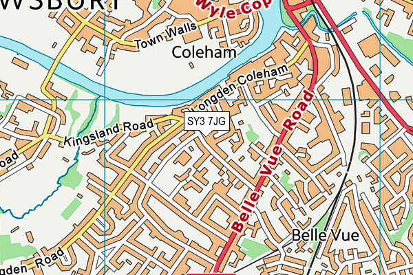 SY3 7JG map - OS VectorMap District (Ordnance Survey)