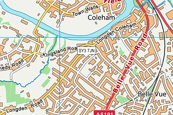 SY3 7JN map - OS VectorMap District (Ordnance Survey)