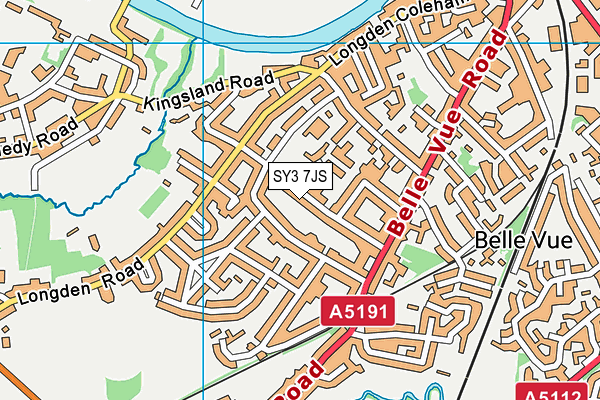 SY3 7JS map - OS VectorMap District (Ordnance Survey)