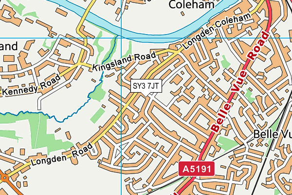 SY3 7JT map - OS VectorMap District (Ordnance Survey)