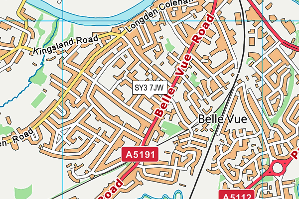 SY3 7JW map - OS VectorMap District (Ordnance Survey)