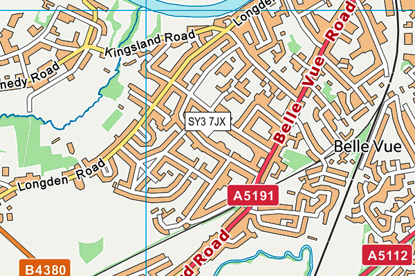 SY3 7JX map - OS VectorMap District (Ordnance Survey)