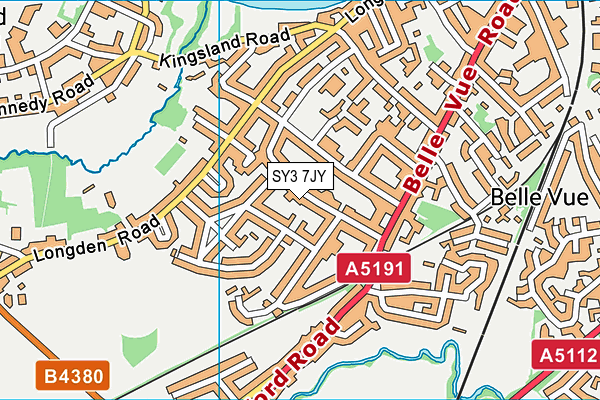 SY3 7JY map - OS VectorMap District (Ordnance Survey)