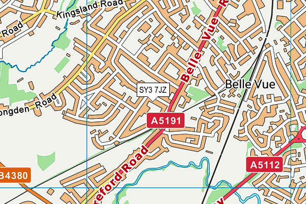 SY3 7JZ map - OS VectorMap District (Ordnance Survey)