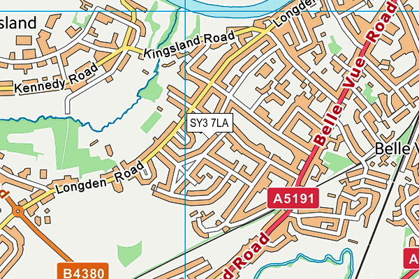 SY3 7LA map - OS VectorMap District (Ordnance Survey)