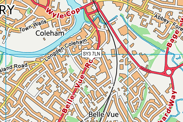 SY3 7LN map - OS VectorMap District (Ordnance Survey)