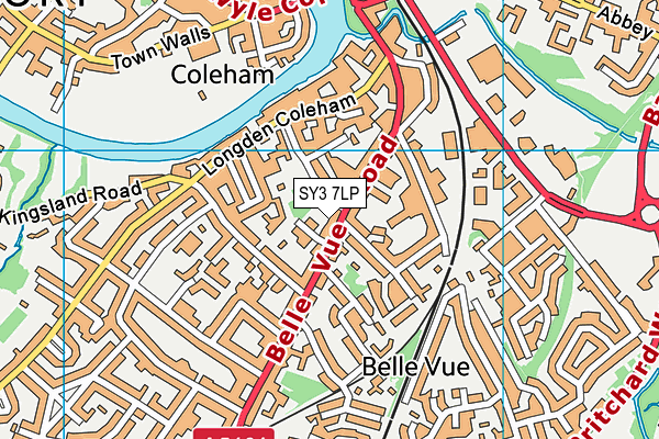 SY3 7LP map - OS VectorMap District (Ordnance Survey)