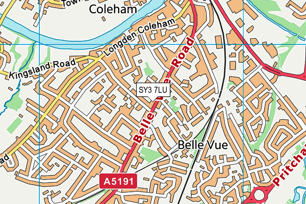 SY3 7LU map - OS VectorMap District (Ordnance Survey)