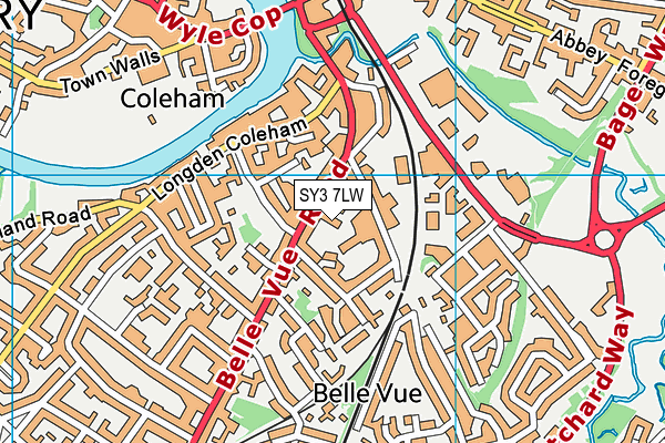 SY3 7LW map - OS VectorMap District (Ordnance Survey)