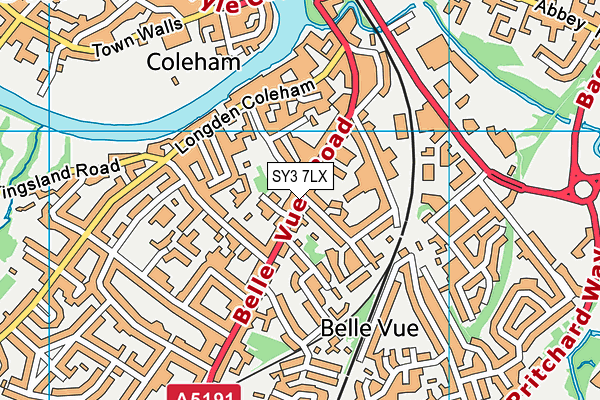 SY3 7LX map - OS VectorMap District (Ordnance Survey)