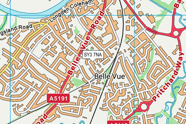 SY3 7NA map - OS VectorMap District (Ordnance Survey)