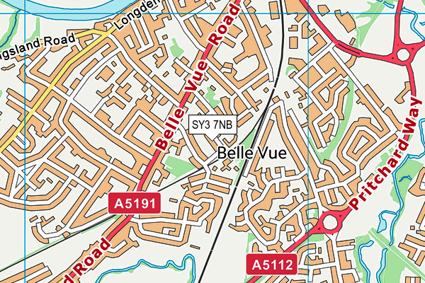 SY3 7NB map - OS VectorMap District (Ordnance Survey)