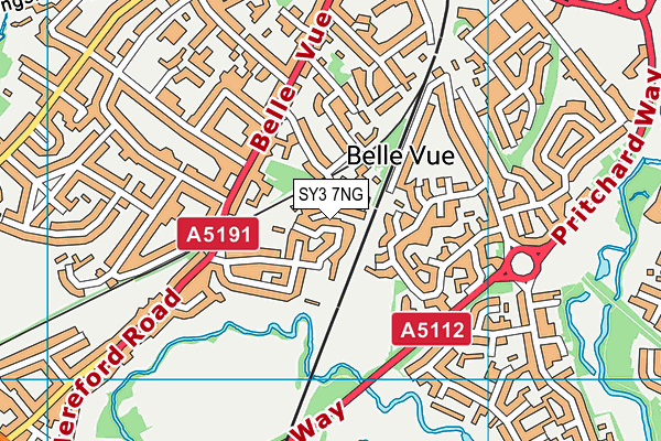 SY3 7NG map - OS VectorMap District (Ordnance Survey)