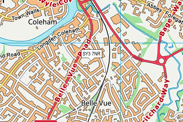 SY3 7NR map - OS VectorMap District (Ordnance Survey)