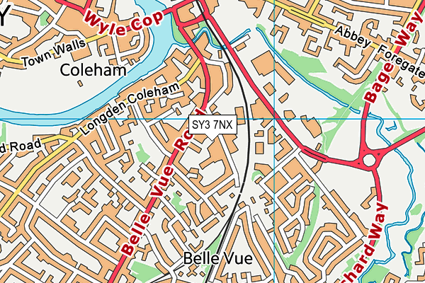 SY3 7NX map - OS VectorMap District (Ordnance Survey)