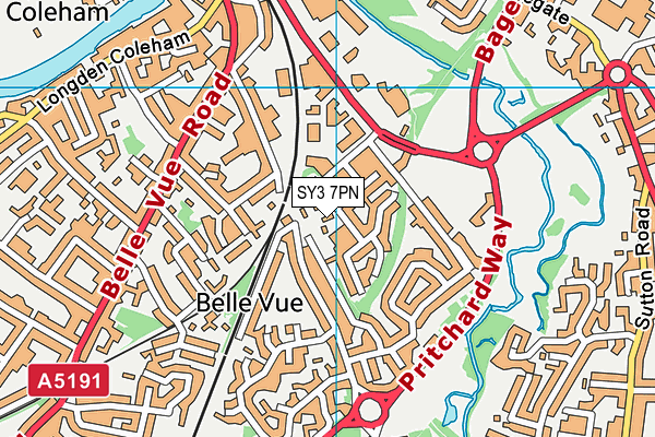 SY3 7PN map - OS VectorMap District (Ordnance Survey)