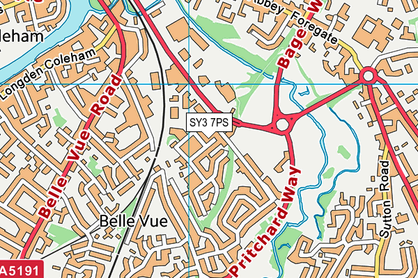 SY3 7PS map - OS VectorMap District (Ordnance Survey)