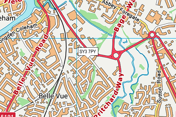 Rocke Street Recreation Ground map (SY3 7PY) - OS VectorMap District (Ordnance Survey)