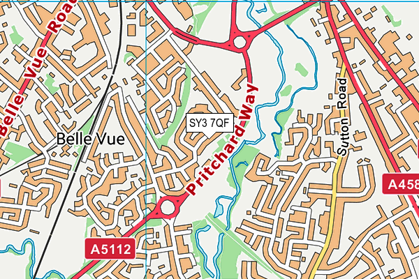 SY3 7QF map - OS VectorMap District (Ordnance Survey)