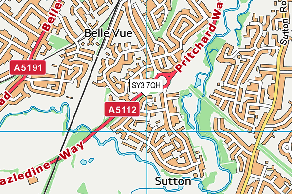 SY3 7QH map - OS VectorMap District (Ordnance Survey)