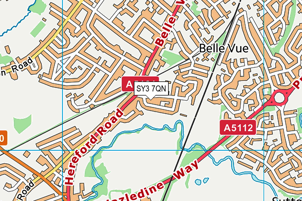 SY3 7QN map - OS VectorMap District (Ordnance Survey)