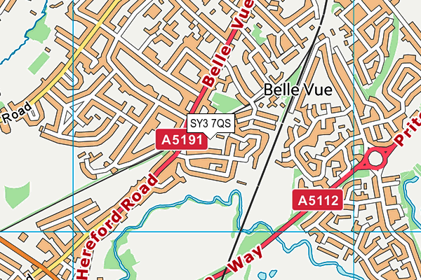 SY3 7QS map - OS VectorMap District (Ordnance Survey)