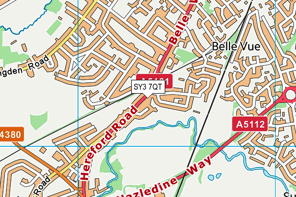 SY3 7QT map - OS VectorMap District (Ordnance Survey)