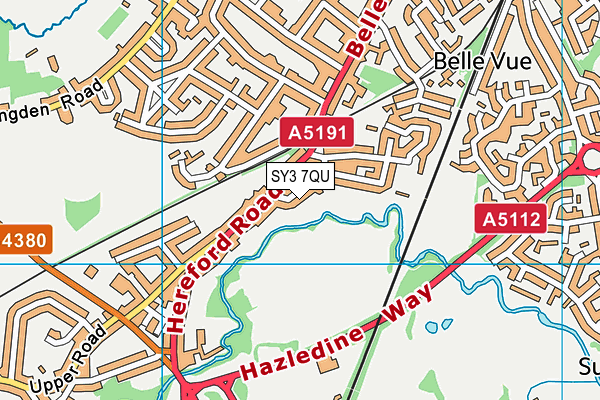 SY3 7QU map - OS VectorMap District (Ordnance Survey)