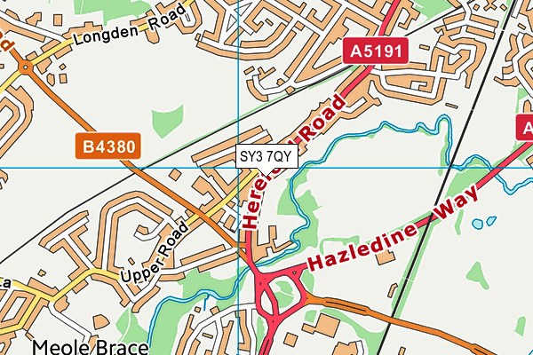 SY3 7QY map - OS VectorMap District (Ordnance Survey)