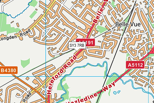 SY3 7RB map - OS VectorMap District (Ordnance Survey)