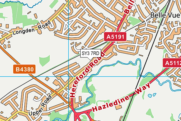 SY3 7RD map - OS VectorMap District (Ordnance Survey)