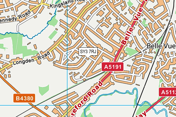 SY3 7RJ map - OS VectorMap District (Ordnance Survey)