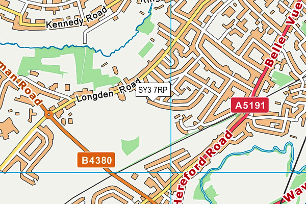 SY3 7RP map - OS VectorMap District (Ordnance Survey)