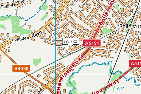 SY3 7RQ map - OS VectorMap District (Ordnance Survey)