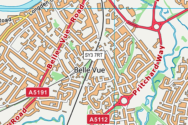 SY3 7RT map - OS VectorMap District (Ordnance Survey)