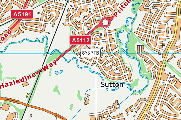 SY3 7TB map - OS VectorMap District (Ordnance Survey)