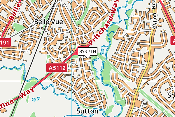 SY3 7TH map - OS VectorMap District (Ordnance Survey)