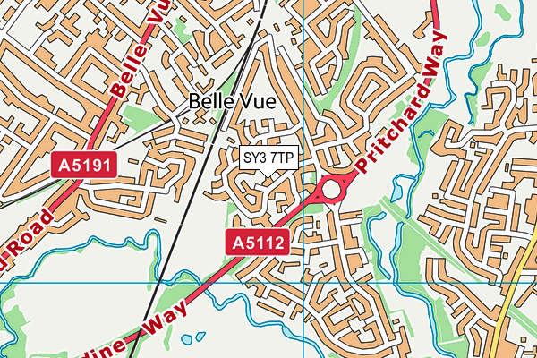 SY3 7TP map - OS VectorMap District (Ordnance Survey)