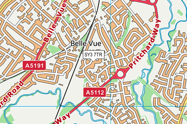 SY3 7TR map - OS VectorMap District (Ordnance Survey)