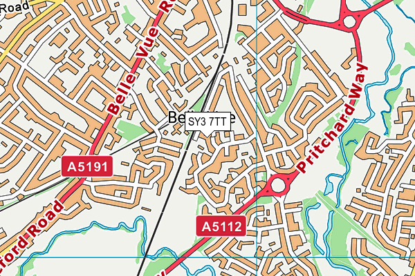 SY3 7TT map - OS VectorMap District (Ordnance Survey)