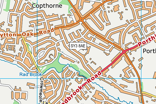 SY3 8AE map - OS VectorMap District (Ordnance Survey)