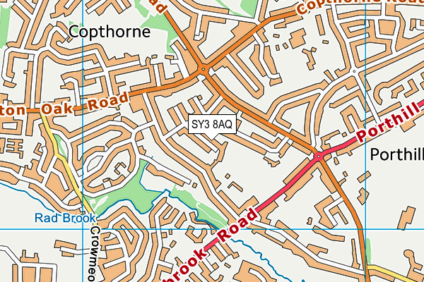 SY3 8AQ map - OS VectorMap District (Ordnance Survey)