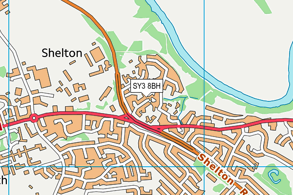 SY3 8BH map - OS VectorMap District (Ordnance Survey)