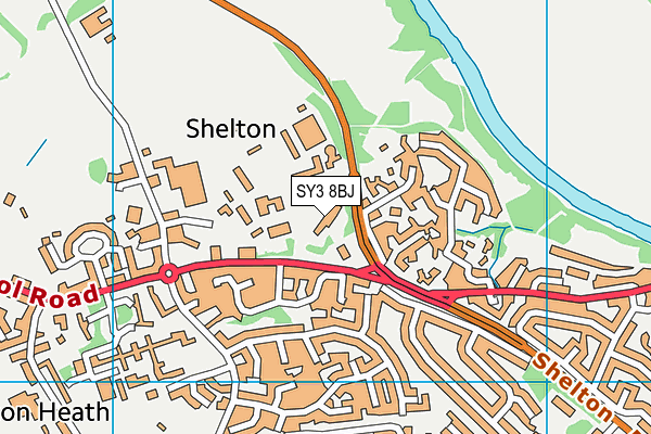SY3 8BJ map - OS VectorMap District (Ordnance Survey)